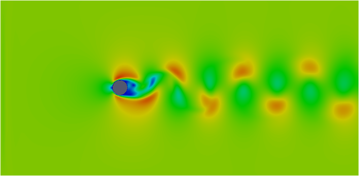 Openfoamで2次元円柱まわりの流体解析 力学的相似性の検証 宇宙に入ったカマキリ