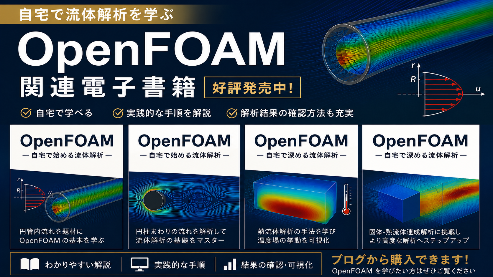 OpenFOAM関連の電子書籍一覧
